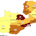 Population Density by Province, Zambia 2022